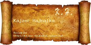 Kajzer Hajnalka névjegykártya